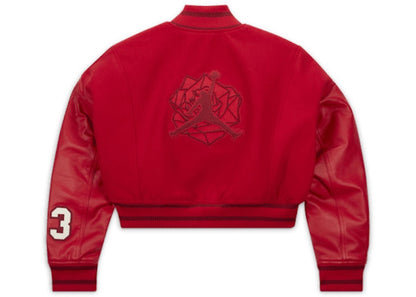 Jordan x Teyana Taylor Women's Varsity Jacket (Asia Sizing) Gym Red/Sail/Team Red