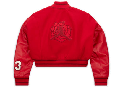 Jordan x Teyana Taylor Women's Varsity Jacket Gym Red/Sail/Team Red