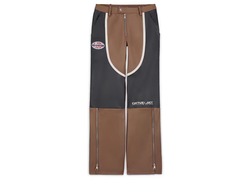 Jordan x Travis Scott Cactus Jack Women's Leather Pants (Asia Sizing) Archaeo Brown