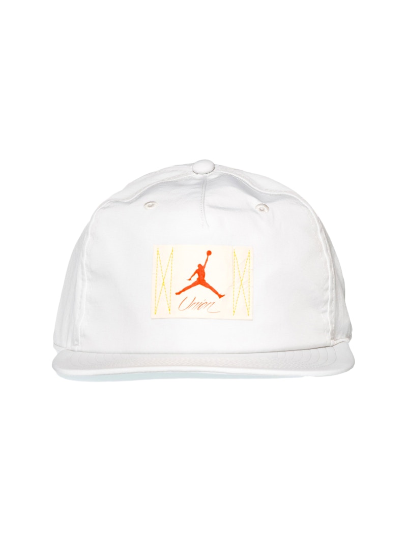 Jordan x Union Cap White Onyx/Habanero Red