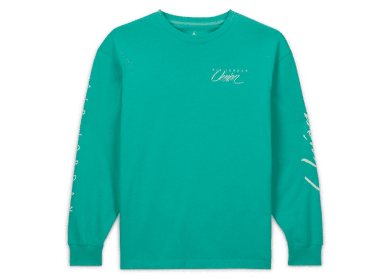 Jordan x Union MJ L/S Tee (Asia Sizing) Kinetic Green/White