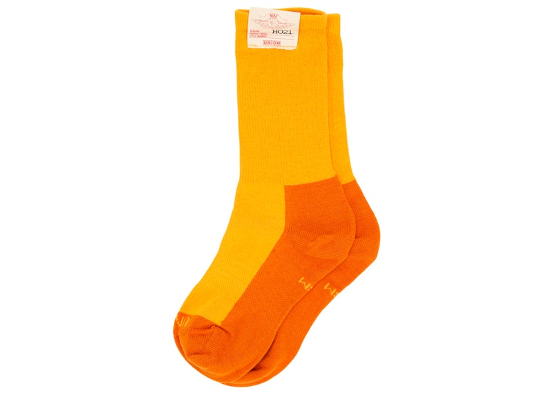 Jordan x Union Socks Sport Gold/Sunset/Habanero Red