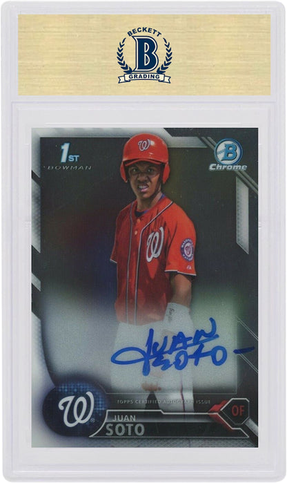 Juan Soto 2016 Bowman Chrome Prospect Autograph #JS (PSA or BGS Graded)