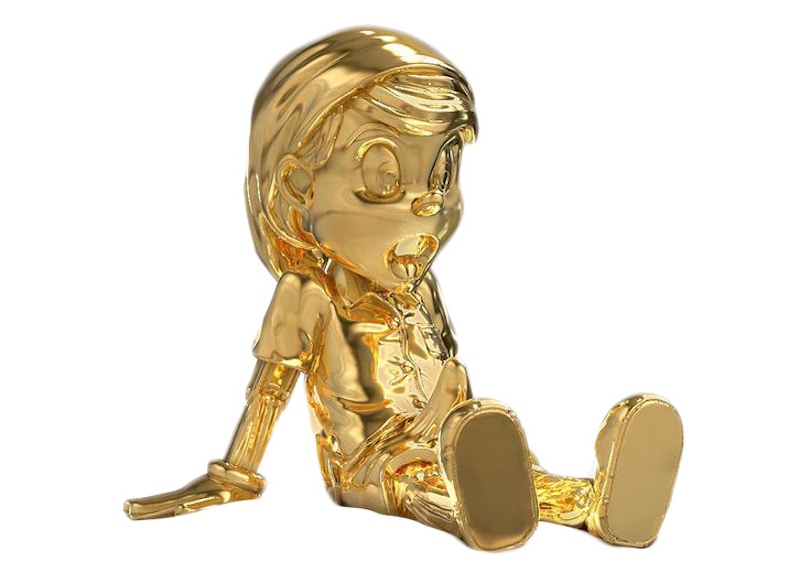 Juce Gace A Wood Awakening Chill-Out: Porcelain Figure Gold Chrome