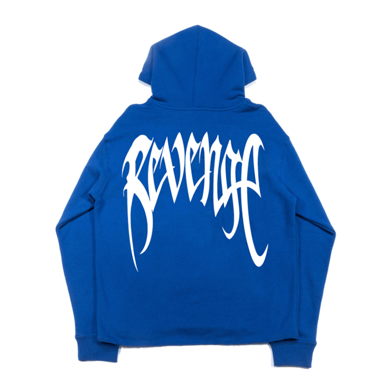 Juice Wrld X Revenge Photo Hoodie Blue