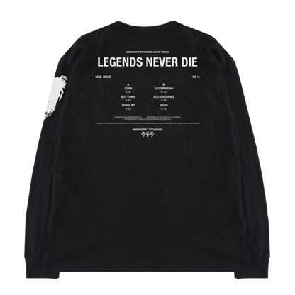 Juice Wrld x Midnight Studios Legends Never Die Long Sleeve Black