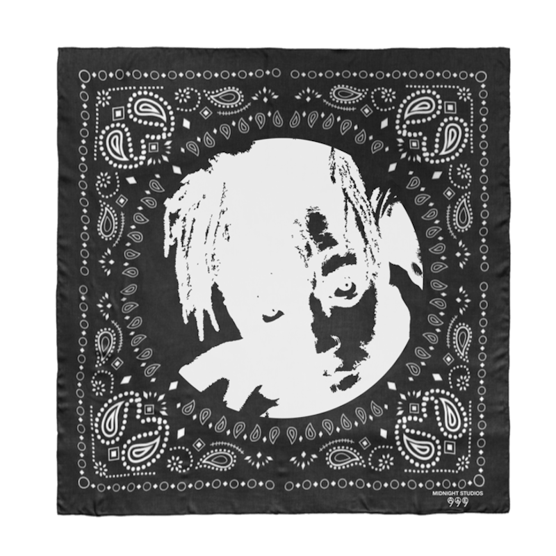 Juice Wrld x Midnight Studios Silhouette Bandana Black