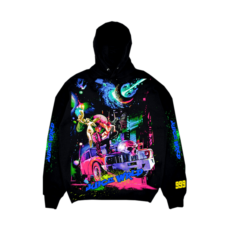 Juice Wrld x Vlone Cosmic Hoodie Black
