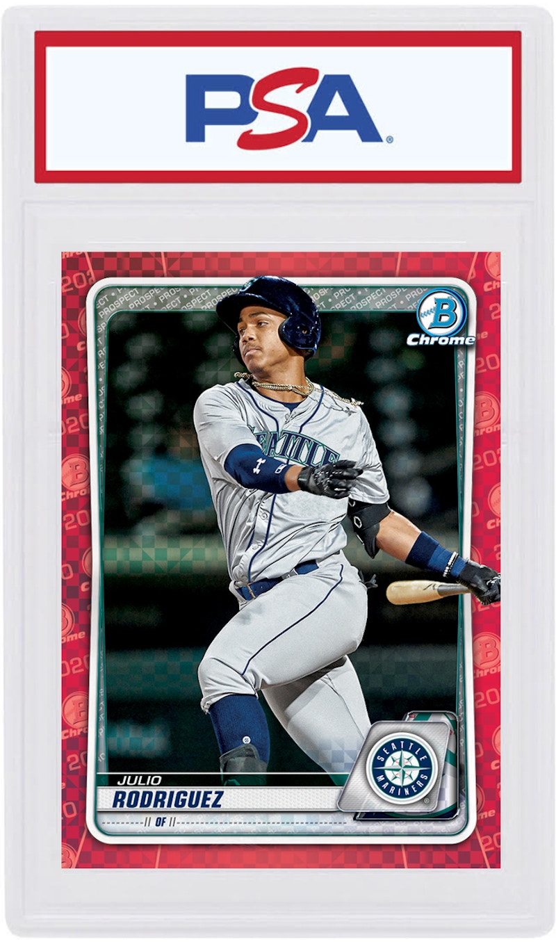 Julio Rodriguez 2020 Bowman Chrome X Red X-Fractor 1/1 #BCP-175 (PSA or BGS Graded)