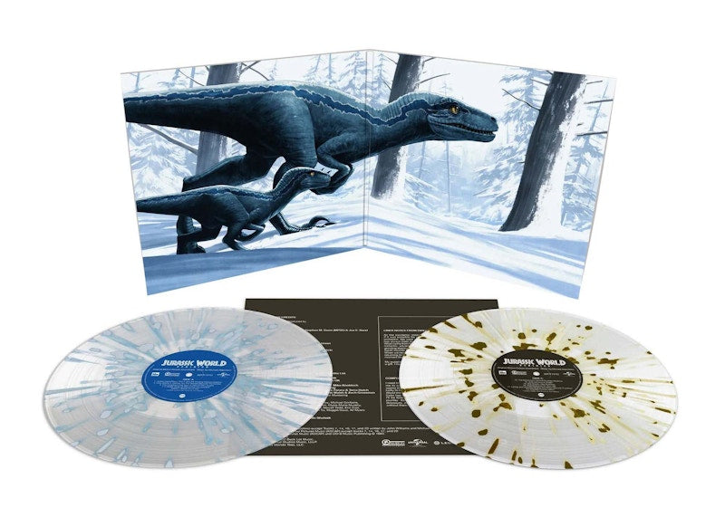 Jurassic World Dominion Original Motion Picture Soundtrack Mondo Exclusive 2XLP Vinyl Blue/Yellow