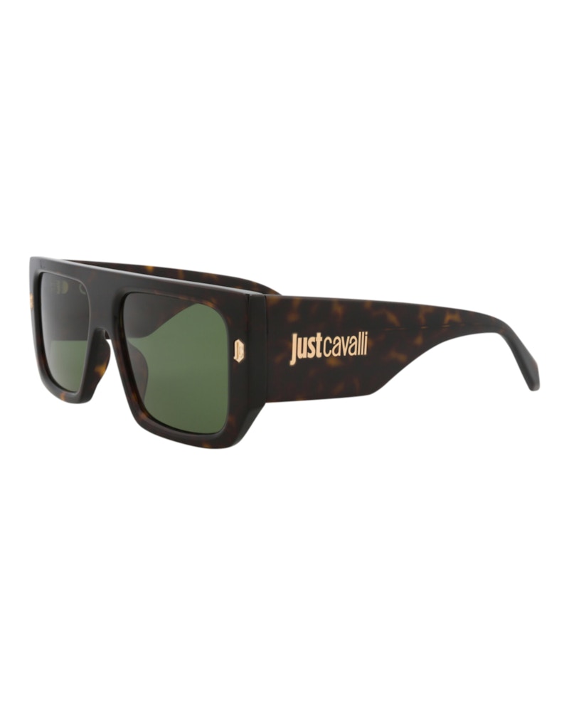 Just Cavalli Aviator-Frame Acetate Sunglasses Havana Havana Green (SJC022-56-0722)