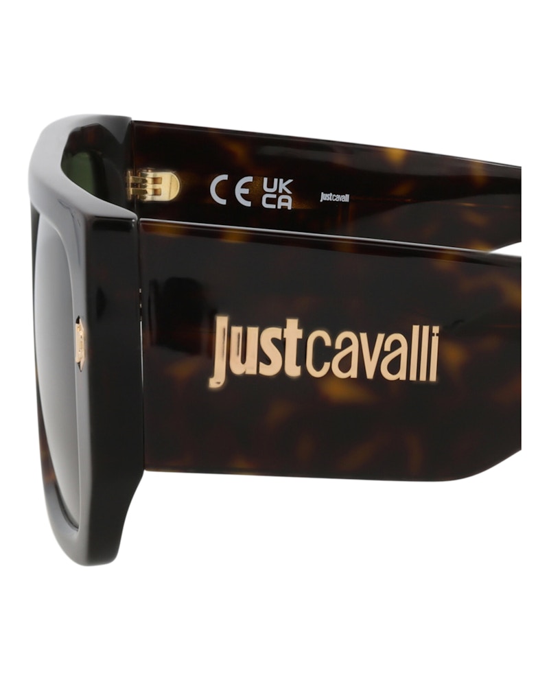 Just Cavalli Aviator-Frame Acetate Sunglasses Havana Havana Green (SJC022-56-0722)