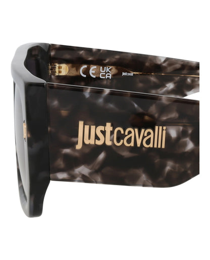 Just Cavalli Aviator-Frame Acetate Sunglasses Havana Havana Smoke (SJC022-56-096N)