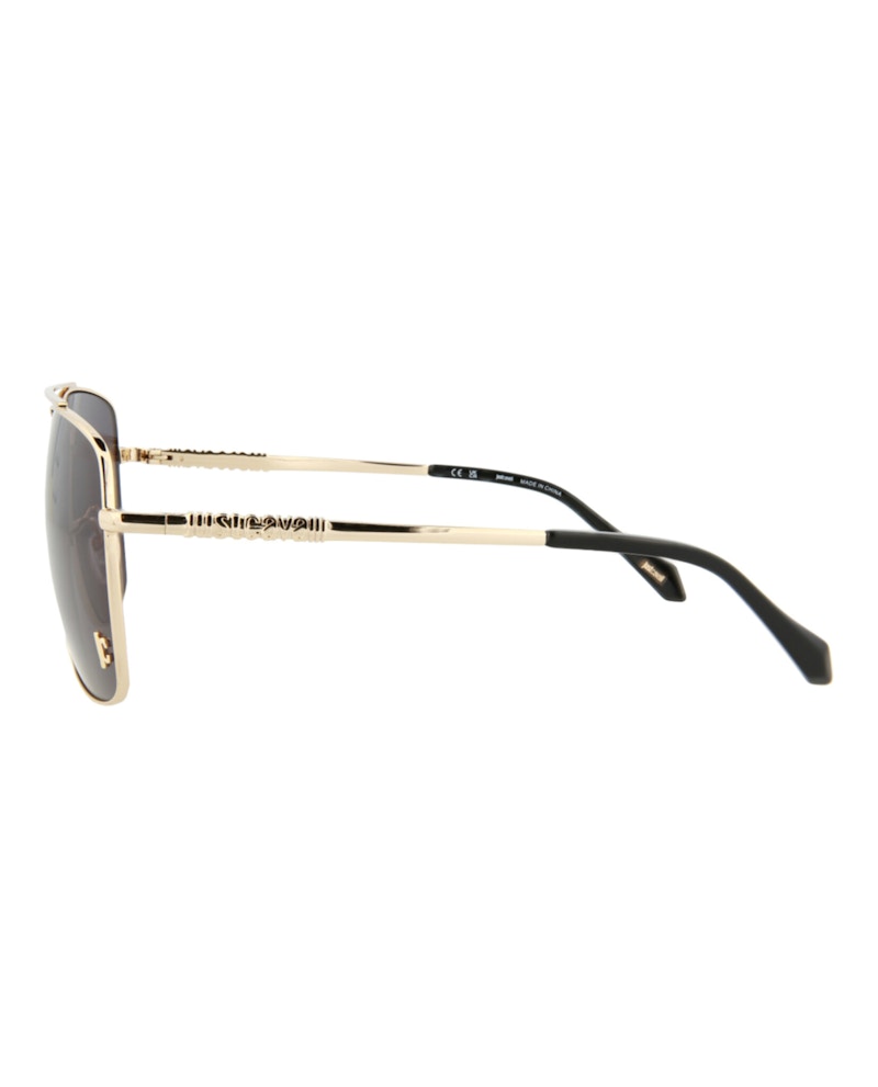 Just Cavalli Aviator-Frame Metal Sunglasses Gold Gold Smoke (SJC030K-61-0349)