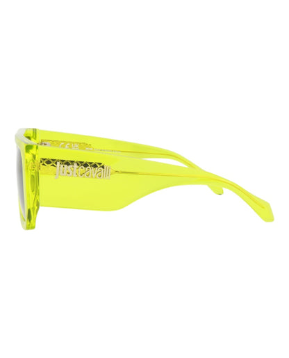 Just Cavalli Navigator-Frame Acetate Sunglasses Green Green Smoke (SJC022K-56-0998)