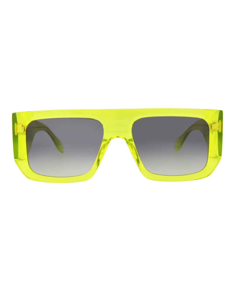 Just Cavalli Navigator-Frame Acetate Sunglasses Green Green Smoke (SJC022K-56-0998)