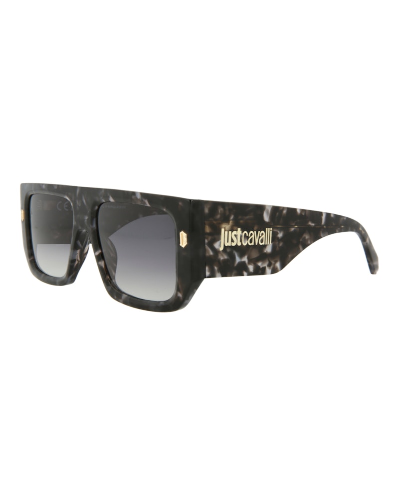 Just Cavalli Navigator-Frame Acetate Sunglasses Grey Havana Grey Havana Smoke (SJC022K-56-096N)