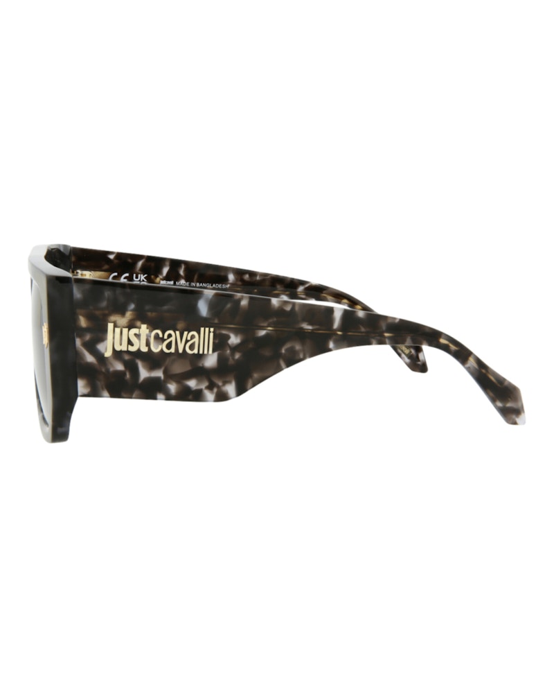 Just Cavalli Navigator-Frame Acetate Sunglasses Grey Havana Grey Havana Smoke (SJC022K-56-096N)