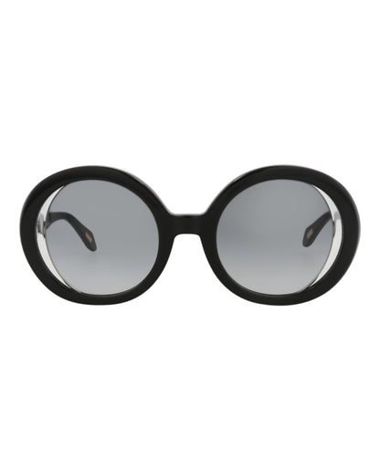 Just Cavalli Round-Frame Acetate Sunglasses Black Black Smoke (SJC028-51-0700)