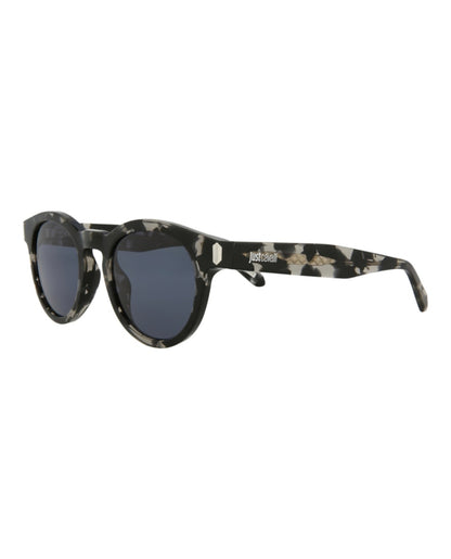 Just Cavalli Round-Frame Acetate Sunglasses Black Havana Blue (SJC025K-50-0809)