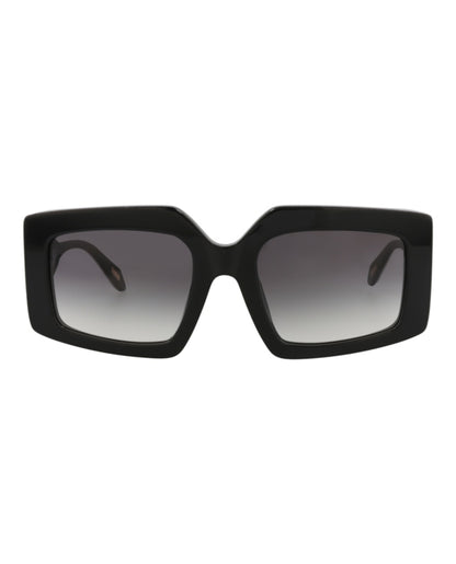 Just Cavalli Square-Frame Acetate Sunglasses Black Black Smoke (SJC020-54-0700)