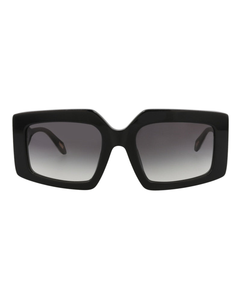 Just Cavalli Square-Frame Acetate Sunglasses Black Black Smoke (SJC020-54-0700)
