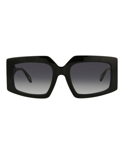 Just Cavalli Square-Frame Acetate Sunglasses Black Black Smoke (SJC020K-54-0700)