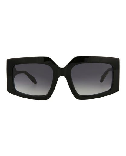 Just Cavalli Square-Frame Acetate Sunglasses Black Black Smoke (SJC020K-54-700V)