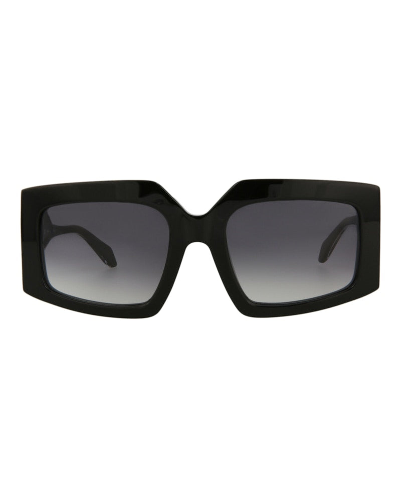 Just Cavalli Square-Frame Acetate Sunglasses Black Black Smoke (SJC020K-54-700V)