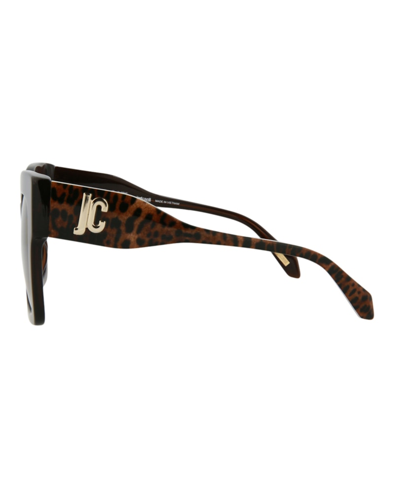 Just Cavalli Square-Frame Acetate Sunglasses Brown Brown Brown (SJC019K-52-0AAK)