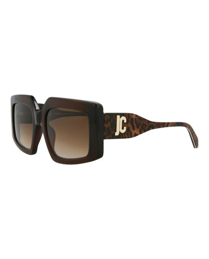Just Cavalli Square-Frame Acetate Sunglasses Brown Brown Brown (SJC020K-54-0AAK)