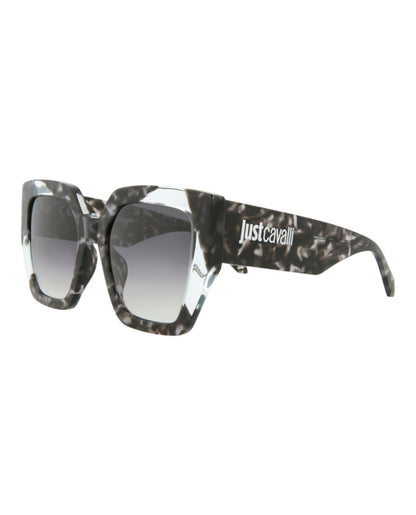Just Cavalli Square-Frame Acetate Sunglasses Grey Havana Grey Havana Smoke (SJC021K-53-096N)