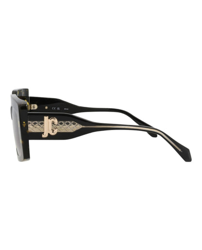 Just Cavalli Square-Frame Acetate Sunglasses Havana Black Smoke (SJC020V-54-0709)
