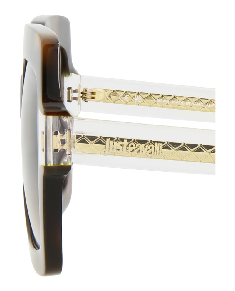 Just Cavalli Square-Frame Acetate Sunglasses Havana Crystal Brown (SJC023K-53-09AJ)