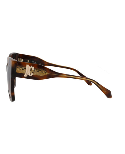 Just Cavalli Square-Frame Acetate Sunglasses Havana Havana Brown (SJC019V-52-0U62)