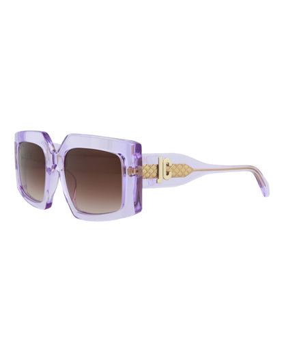 Just Cavalli Square-Frame Acetate Sunglasses Violet Violet Brown (SJC020K-54-06SC)