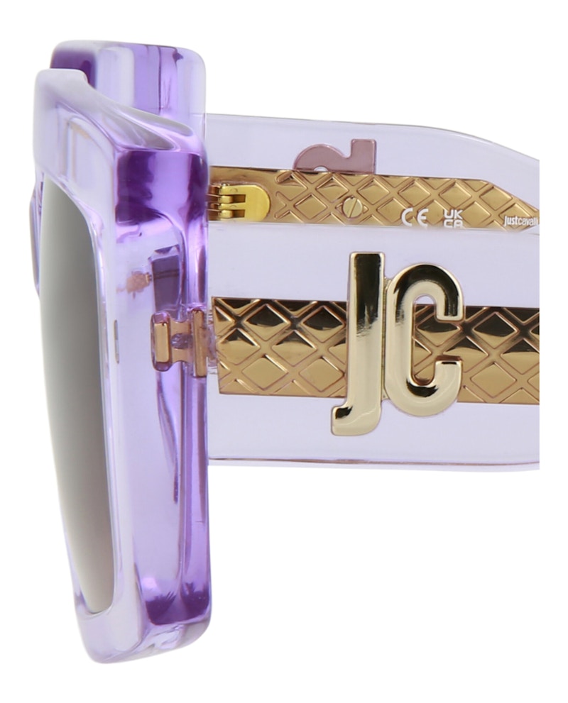 Just Cavalli Square-Frame Acetate Sunglasses Violet Violet Brown (SJC020K-54-06SC)