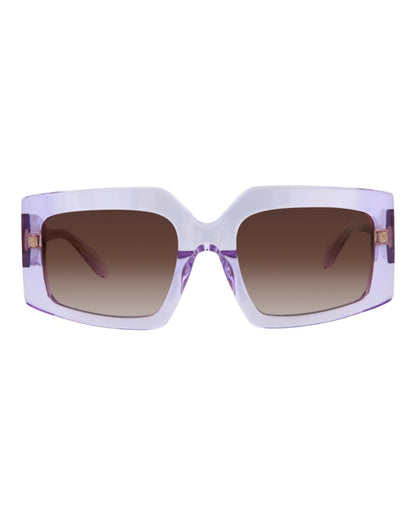Just Cavalli Square-Frame Acetate Sunglasses Violet Violet Brown (SJC020K-54-06SC)