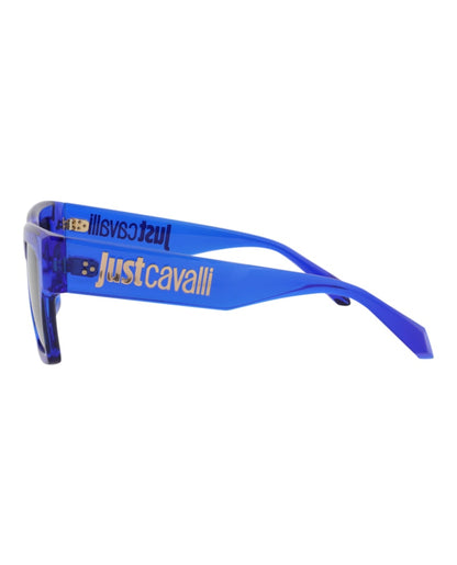Just Cavalli Square-Frame Injection Sunglasses Blue Blue Smoke (SJC038-54-06NA)