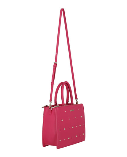 Just Cavalli Studded Shoulder Bag Fuchsia Purple