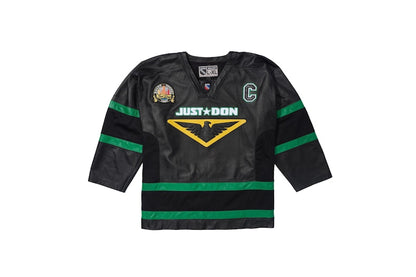 Just Don x BauerX Premium Leather Hockey Jersey Black/Green