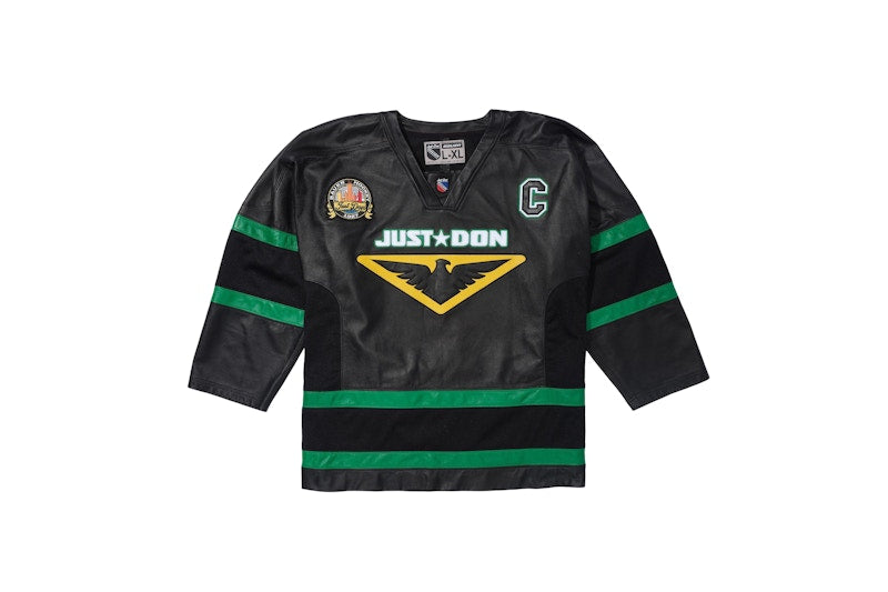Just Don x BauerX Premium Leather Hockey Jersey Black/Green