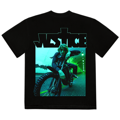 Justin Bieber Dirt Bike Photo T-shirt Black