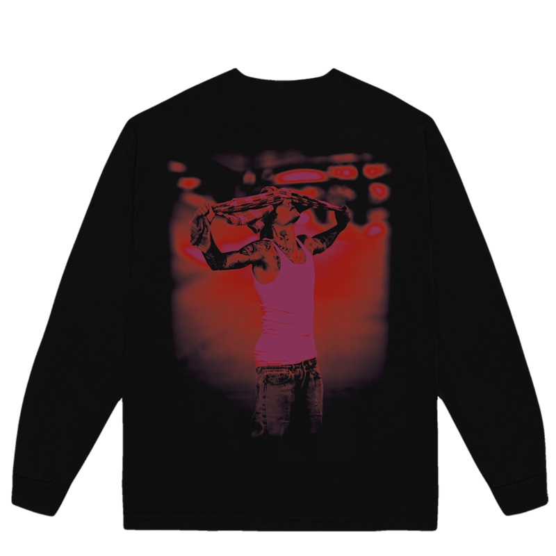 Justin Bieber Filter Photo L/S T-shirt Black