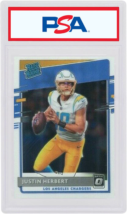 Justin Herbert 2020 Panini Donruss Rookie Optic Rated Rookie Preview #303 (PSA or BGS Graded)