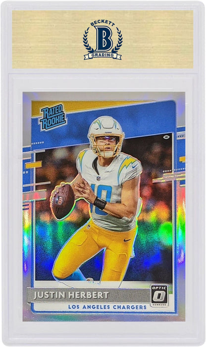 Justin Herbert 2020 Panini Donruss Rookie Optic Rated Rookie Preview Holo #303 (PSA or BGS Graded)