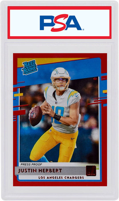 Justin Herbert 2020 Panini Donruss Rookie Red Press Proof #303 (PSA or BGS Graded)