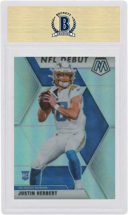 Justin Herbert 2020 Panini Mosaic NFL Debut Rookie Silver #263 (PSA or BGS Graded)