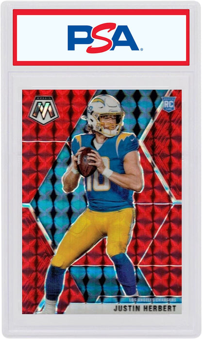 Justin Herbert 2020 Panini Mosaic Rookie Red #204 (PSA or BGS Graded)