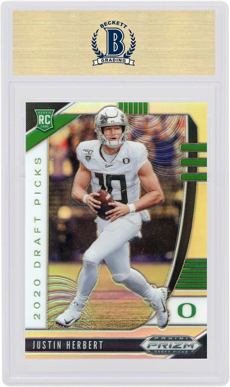Justin Herbert 2020 Panini Prizm Draft Picks Rookie Silver #102 (PSA or BGS Graded)